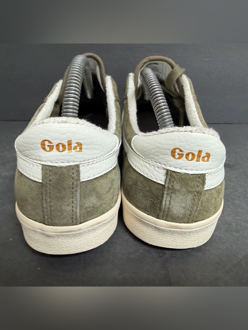 NEW Gola Women's Mark Cox Lace-Up Sneakers Off-White/Khaki SIZE 10 - Picture 8 of 13